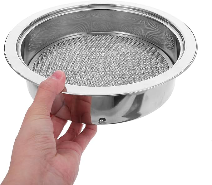 Stainless Steel Garden Soil Sifter Set with 1/3/6mm Mesh Screens and Plastic Shovel for Compost Dirt Sand Filtration – Gardening Tool for Home and Outdoor Use