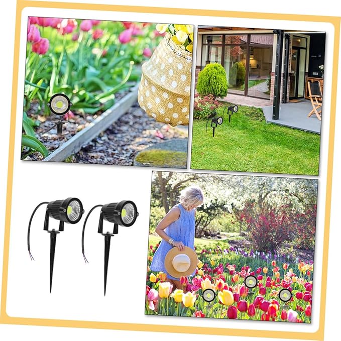 2pcs Creative Led Landscape Light In-ground Decorative Light for Garden and Pathway Cob Outdoor Lighting Easy Installation
