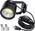 Kiven Plug in LED Indoor/Outdoor Waterproof Spotlight with 9.84 FT Plug-in Cord 3 Watts Plug in Accent Light with Vinly Siding Hooks for Plants Porch GardenVinly Siding(Warm White) Black Finish