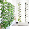 Hydroponic Tower Growing Sytem Hydroponic Tower Growing Sytem Indoor Vertical Hydroponics Tower Gardeeroponic Growing System Kit Planting Frame for Fruits Vegetables Herbs White Easy T