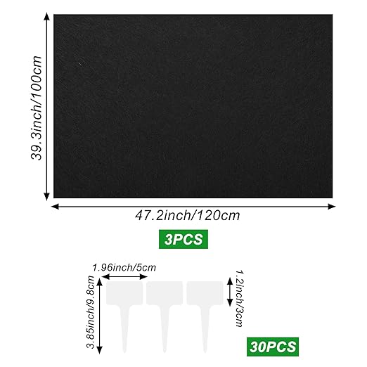 3 Pack Automatic Plant Watering Mat 3mm Self Watering Capillary Mat Wicking Mat with 30 Pcs Plant Labels Vacation Plant Watering System for Greenhouse Hydroponics Indoor Potted Plants39.4 x 47.2
