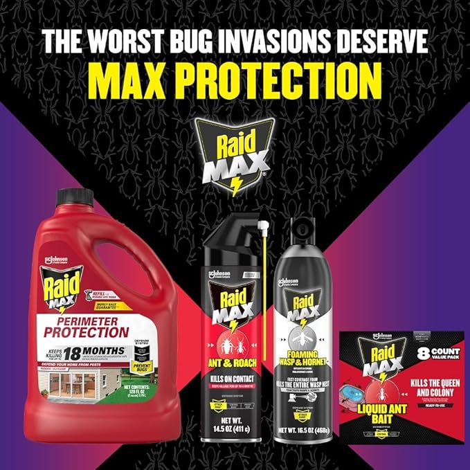 Raid MAX Perimeter Protection Refill Up to 18 Months of Protection Indoor and Outdoor Use 1 Gallon (3.78 l)