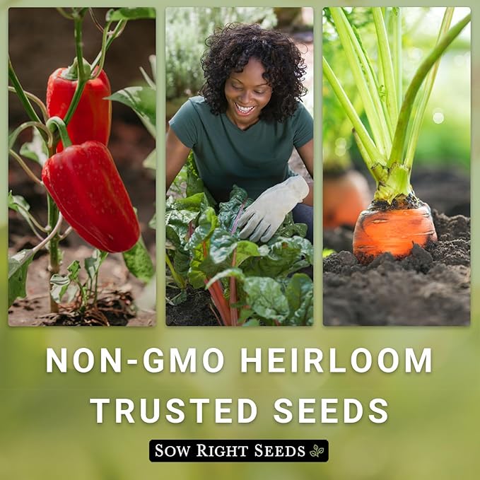 Sow Right Seeds - Complete Garden Seed Collection for Planting - 45 Non-GMO Heirloom Vegetable Herb and Flower Varieties - Every Seed You Need to Plant and Grow a Bountiful Home Garden - Great Gift