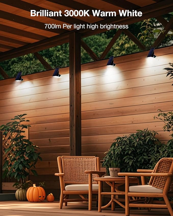 Solar Power Spotlight Outdoor Waterproof Landscape LED Accent Lighting for Yard Tree Plants Walls Path Garden Statues Adjustable BrightnessDusk to Dawn Long Lasting 6 Pack Cool White