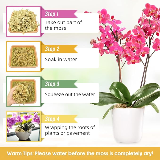 Legigo 3.3LBS Premium Sphagnum Moss for Plants- 60QT Natural Succulent Carnivorous Plant Moss Dried Long Fiber Orchid Moss for Orchid Repotting Succulent Sarracenia Potted Plants Gardening &amp Rept