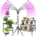 [8 in 1] LED Grow Light for Indoor Plants Full Spectrum Plant Lights for Indoor Growing with Tripod Stand Auto On/Off Timing 4/8/12H Plant Growing Lamps for All Indoor Plants.