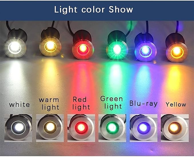 Outdoor Fountain Landscape Lamp IP68 Waterproof Garden Buried Lights AC 12V Low Voltage Underwater Pond Light 30° Beam Angle Waterfall Recessed SpotlightWhite Light 3w75mm