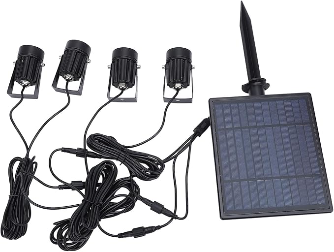 Solar Stake Light 3000K Warm White IP65 Waterproof Outdoor Garden Landscape Lights Solar Powered with Adjustable Spotlight - Weather Automatic On Off Ideal for Yard