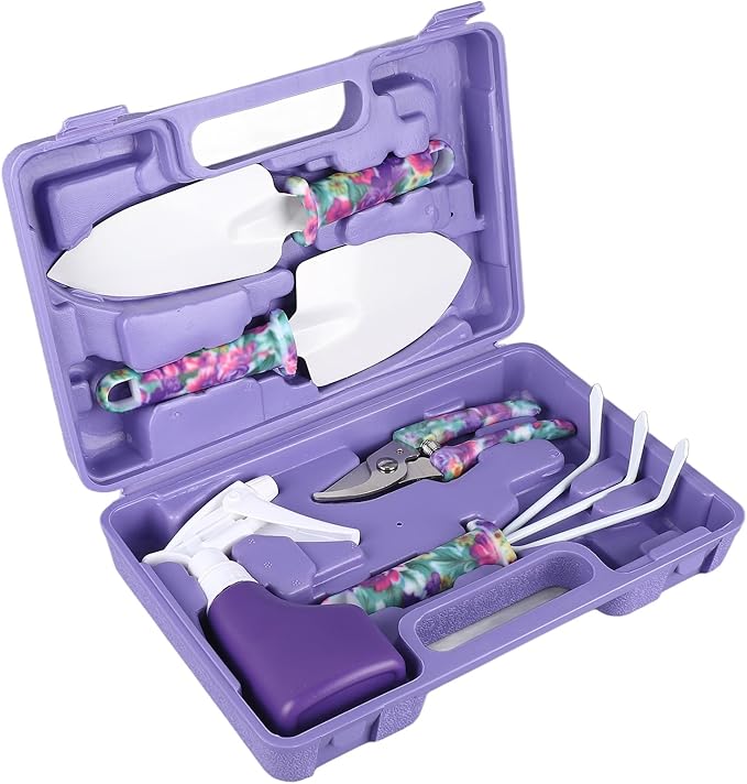 Garden Tool Set Iron and Plastic 5 Piece for Outdoor and Indoor Activities