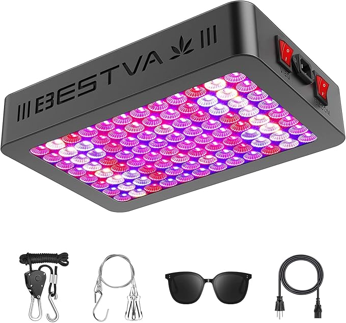 1000W LED Grow Light Full Spectrum Dual-Chip Growing Lamp for Hydroponic Indoor Plants Veg and Flower