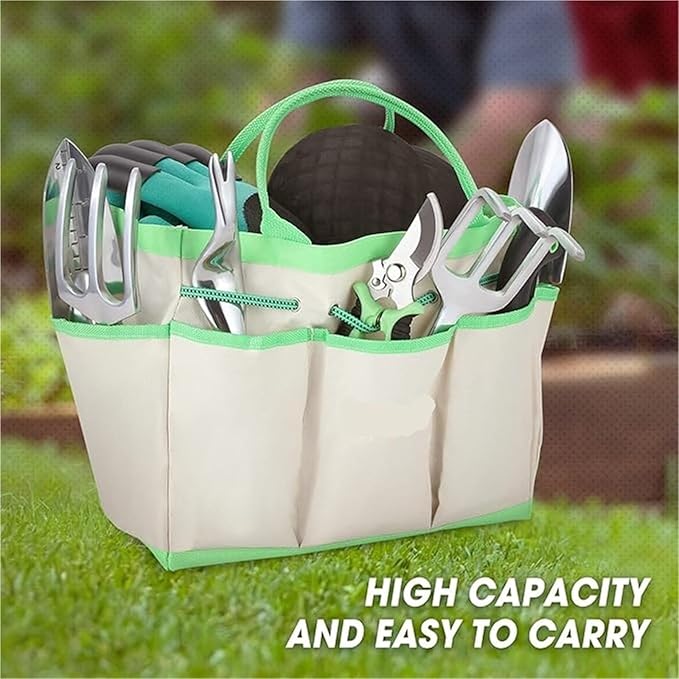 Garden Tool Set 12 Piece Gardening Tool Set with Canvas Organizer for Men and Women Outdoor Gardening Supplies Ideal Gardening Gifts for Women