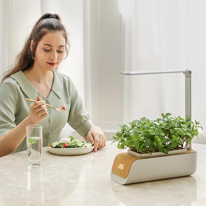 Sonew Smart Planter with Adjustable LED Grow Light for Indoor Plants Hydroponics Growing System Indoor Garden Kit with Grow Light Home Kitchen Vegetable Gardening