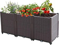 Raised Garden Bed Planters for Outdoor Plants Raised Beds for Gardening Plastic Planter Raised Beds for Planting Outdoor Plant Vegetables Flowers Fruits and Plants 47.2(L) x 15.7(W) x 20.4(H)