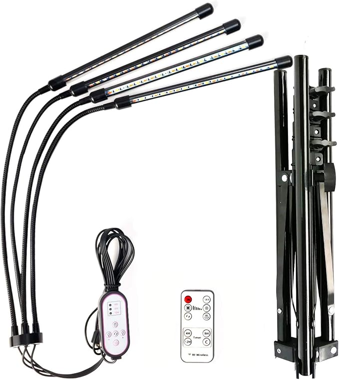 Floor Folding Floor Tripod Remote Control led Plant Light 40W80W Full Spectrum Plant Growth Light (Remote Control Plant Light + Tripod)