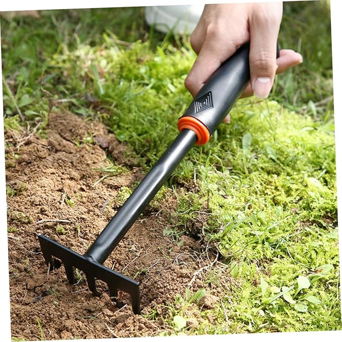 BESPORTBLE 6pcs Eco-Friendly Garden Tool Set Iron Shovel Rake Hoe Rake Skid Handle for Home Balcony Gardening