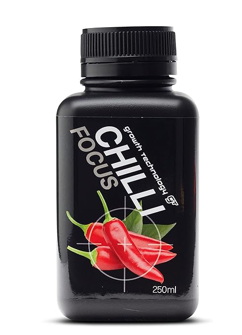 Growth Technology GT Chilli Focus Liquid Plant Food &amp Nutrient Solution for Chillies Peppers Tomatoes &amp Vegetables – Supports Indoor Houseplants Outdoor Gardens &amp Container Plots 8.5 f