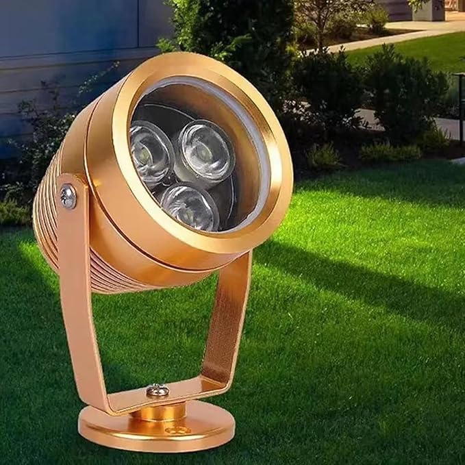 Ground LED Landscape Lights - LED Beam Spotlight Outdoor LED Spotlight IP65 Waterproof Round Wall Lamp Rotatable Decorative Lights/For Pathway Driveway Decks Stair Step Landscape Lighting(Warm