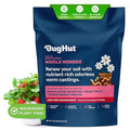 BugHut Wiggle Wonder Organic Worm Castings for Plants - Nourishing Plant Food Enhances Soil Structure Retains Moisture Ideal for Indoor and Outdoor Plants Vegetables Herbs Flowers - 10 lb Bag