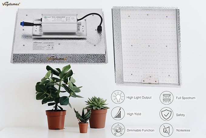 100Watt LED Plant Grow LampIncluding UV IR DiodesSunlike Full Spectrum Growing Light for Hydroponic Indoor Seeding Veg Bloom Commercial Grow Greenhouse 4x2 4x4 Plant TentPower Dimmable