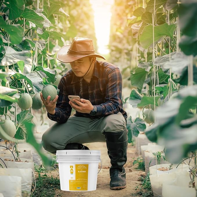 RAW B Vitamin 10lb - Essential Plant Growth Booster with B Complex and Magneseum Sulfate - Promotes Healthy Development Increased Yield and Enhanced Nutrient Absorption