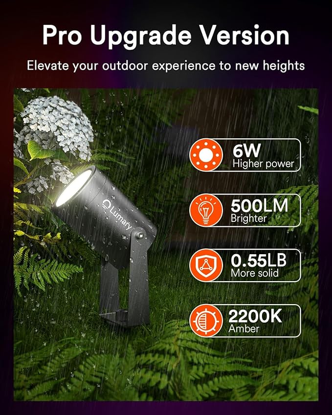 Lumary Smart Landscape Lights Pro 500LM Smart WiFi Bathroom Exhaust Fan with Light