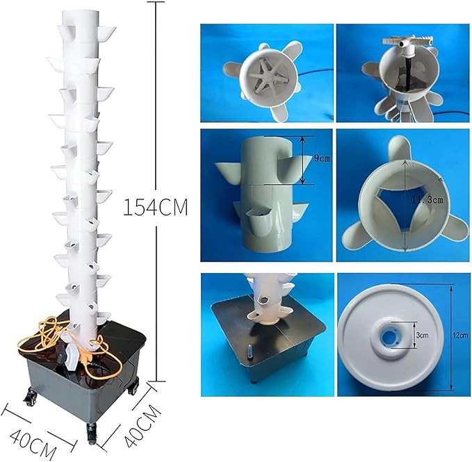 45 Hole Hydroponics Tower SetHydroponics Growing Cultivation GrowingAutomated Aeroponic TowerIndoor Smart GardenVegetable P