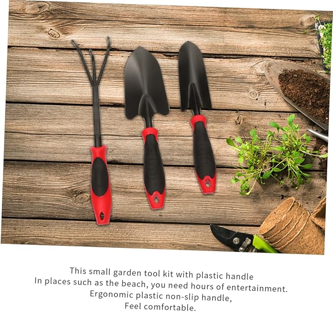 BESPORTBLE 1 Set Gardening Tool with Ergonomic Handles for Transplanting Cultivating and Weeding Durable Rake and Shovel Kit for Adults for Your Garden