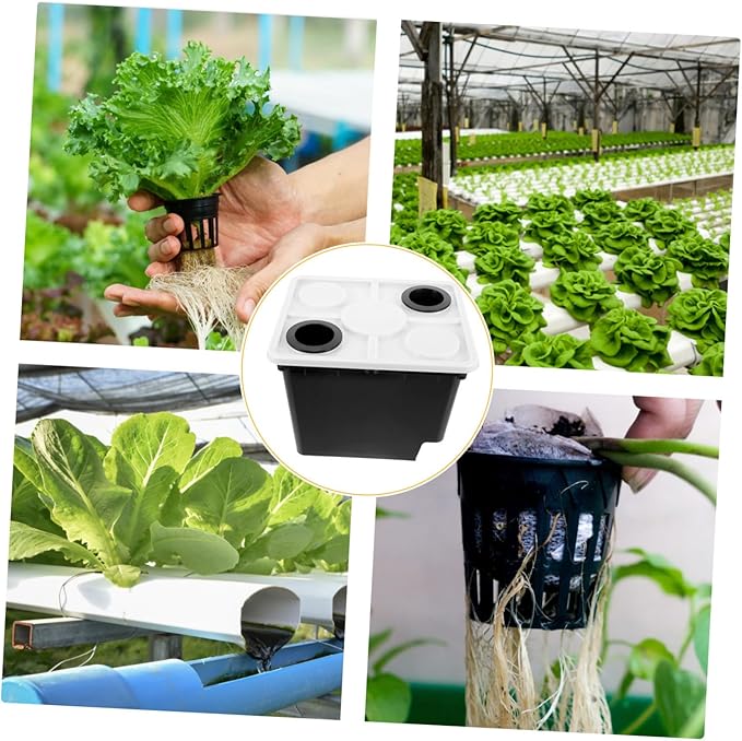 TOYANDONA Hydroponics System Bucket for Soilless Planting Easy Assembly Vegetable Nursery Holder for Home Balcony Indoor Gardens Lid Supports Healthy Vegetable Growth