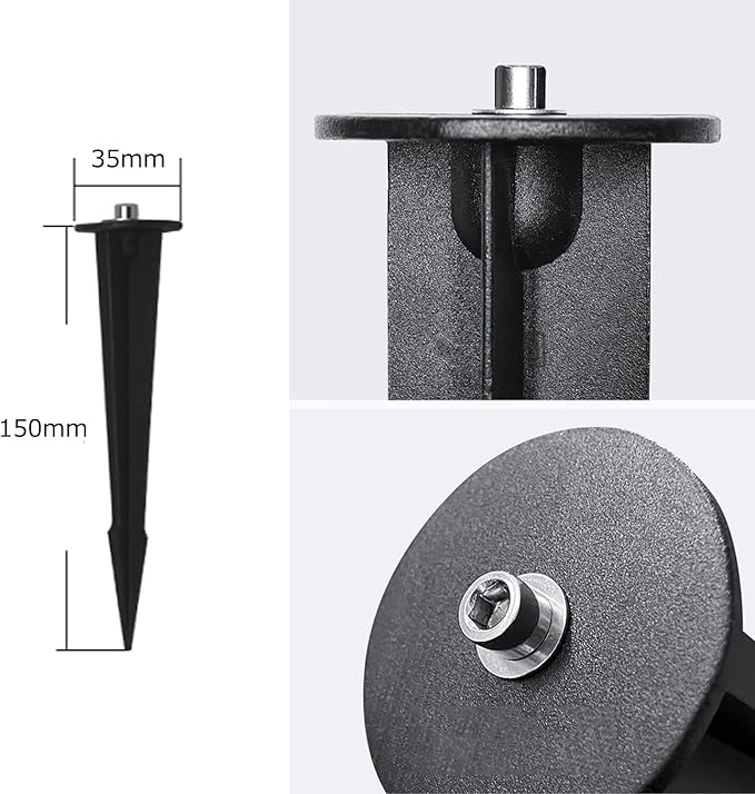 Cast Aluminum Plug Floodlight Ground Accessories 5.9 Inches High Floor Plug Bracket Landscape Spotlight Accessories For Outdoors Garden Set Of Four