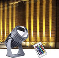 LED Spotlight - AC85-265V Long Range Outdoor Wall Lamp Garden Landscape Lighting IP65 Waterproof Rated Narrow Beam 10W Wall Washing Spotlight Courtyard Illumination(RGB)