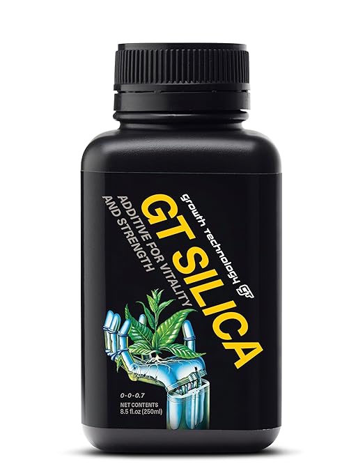 Growth Technology GT Silica Liquid Mineral Additive w/Potassium Silicate for Plant Support Strong Roots &amp Healthy Foliage – Indoor Houseplants Outdoor Gardens Trees &amp Lawn – 8.5 fl oz (250