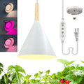 Hanging Grow Lights for Indoor PlantsPendant Plant Lights for Indoor Growing15W Full Spectrum with Timer and 15FT Power Cord Hanging Grow LightLarge Tall Plant Greenhouse (White)