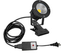 Kiven IP65 Waterproof LED Landscape Clamp Light Black Decorative Spotlight Lamp with Plug-in Cord and Timer for Indoor Outdoor Yard Step Statue LED Lawn Light (5W Cool White)