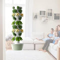 Hydroponic Tower Hydroponics Growing TowerHydroponics Growing Kit Tower Vertical Garden Planter Indoor Smart Garden Kitfor Fruits and Vegetables green-5layers