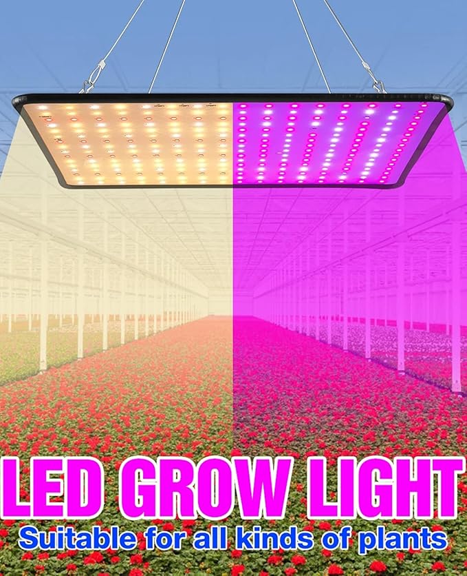 LED Grow Light 3x3 Ft Coverage Dimmable Plant Grow Light Full Spectrum Flower Seeds Hydroponics Cultivation Lamp for Indoor Plants Seeding Veg &amp BloomC