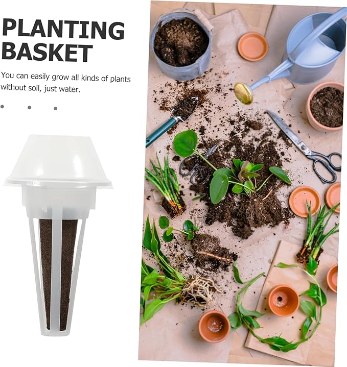 1 Set Hydroponic Plant Baskets with Lids Durable Grow Domes for Indoor Gardening Hydroponics Kit for Vegetables and Flowers Optimal Growth Sponge Included