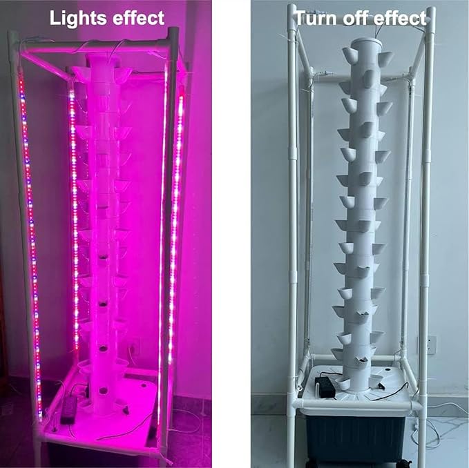 Tower Garden Hydroponics Growing System 15 Floors 45 Holes Aquaponics Grow System Vegetable Plant Tower Gift for Gardening LoverStandard//1pc