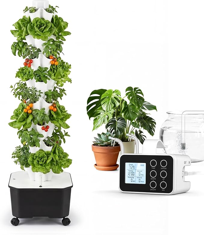 BAOSHISHAN Automatic Plant Watering System and 40pod Hydroponic Tower