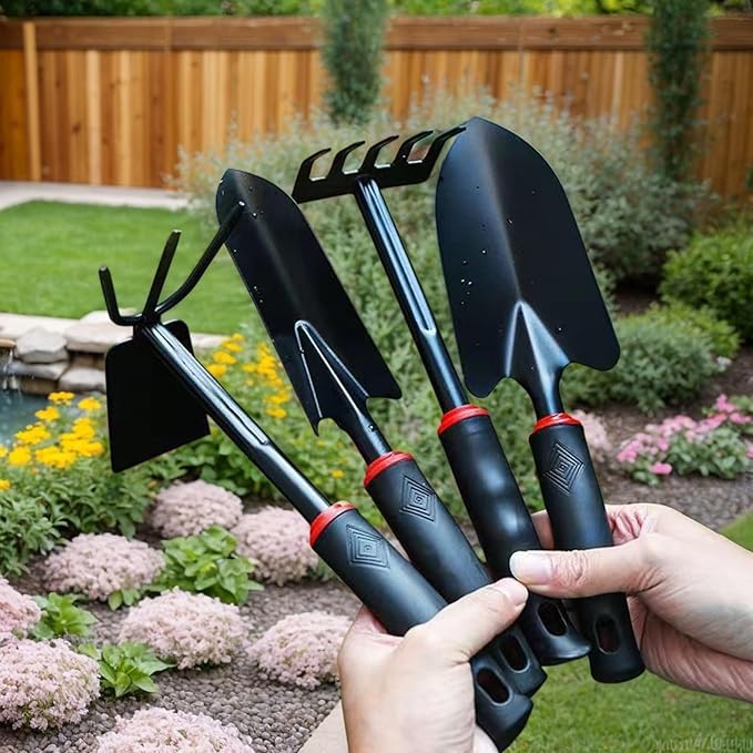 Gardening Tools - 4X Garden Tool Organizer | Heavy Duty Gardening Tools Set | Uprooting Weeding Tool | Gardening Hand Tools | Heavy Duty Planting Tools | Rust-Proof Digging Gadgets for Women Men