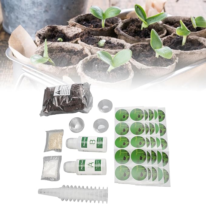 Hydroponic Plant Food Set Hydroponic Pods Kit Indoor Hydroponics Grow Anything Kit for Strawberries Basil Broccoli and More