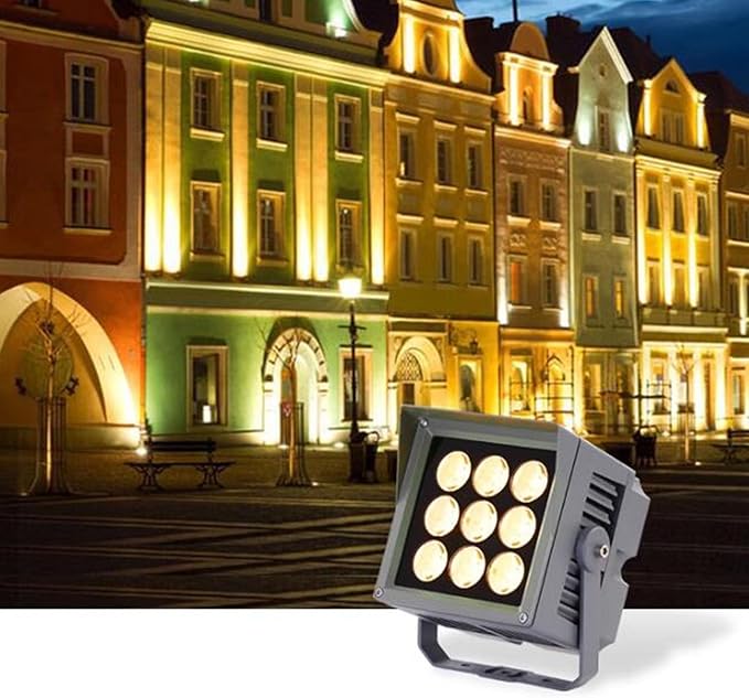 Outdoor Narrow Beam Spotlight - Long Range 180° Rotation Spotlight IP66 Outdoor Waterproof Beam Light Projection Light 111V-240V Villa Led Beam Landscape Lights(Warm White80W(111-240V))