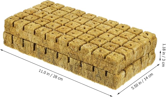 100Pcs Plant Grow Cubes for Hydroponics for Starting and Plant Propagation Soilless Culture High Air Permeability for Indoor Gardening and Cloning Systems