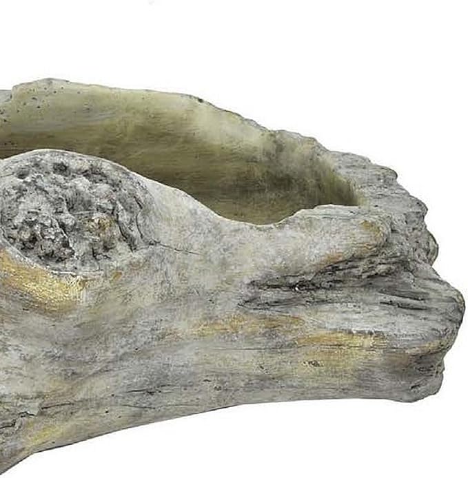 Accent Planter with Driftwood Like Gray Terracotta 16 Inch
