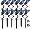 nipify 12 Pack Solar Spot Lights Outdoor Waterproof with 3 Modes Solar Spotlight Light for Outside Yard Landscape Lighting Pathway Lights Wall Cool White