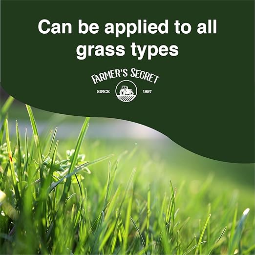 Farmer’s Secret Greenup Fertilizer - Super Concentrated and Fast Acting - High Nitrogen Fertilizer Plus Sugar for Fast Shot of Green for All Types of Lawns and Turfs (128oz)