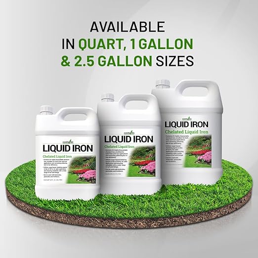 Covington Chelated Liquid Iron Concentrate (32oz) Lawn &amp Garden Liquid Iron &amp Nitrogen Supplement for Plants Shrubs &amp Trees Treats Deficiency Discoloration Stunted Growth &amp Root St