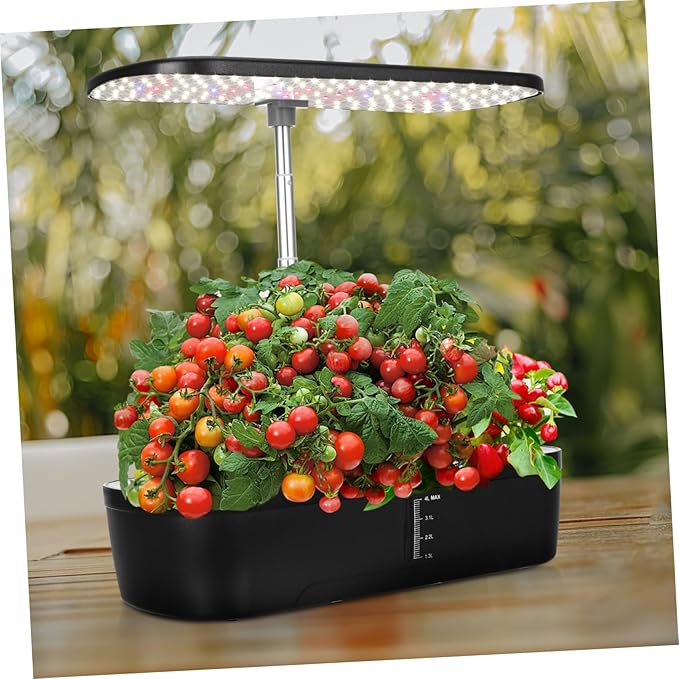 1 Set Hydroponics Growing System Kit Indoor Plant Growing Machine with Automatic Watering Multi Porous Design Abundant Accessories for Gardening US Plug