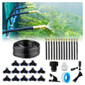 New drip Irrigation kit Automatic Garden Watering System Quick Connector and 360-degree Bending Dropper atomizing Copper Nozzle Garden Plant Lawn Courtyard Watering System. (50FT)