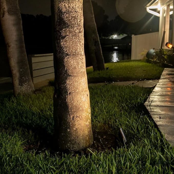 VOLT Top Dog Scotty 12V Cast Brass Mini Outdoor Spotlight (Black) for Low Voltage Landscape Lighting of Yard Lawn Garden Patio Trees &amp House