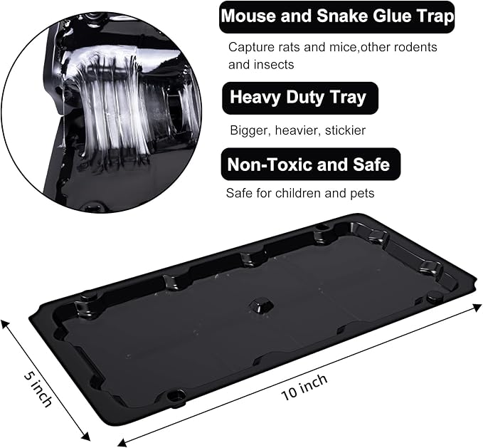 16 Pack Sticky Mouse Trap Rat Traps Indoor Peanut Taste Pheromone Mouse Traps Indoor for Home Glue Sticky Traps for Mice and Rats Snake(Large Size)